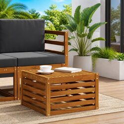 Outdoor Table Dimensions 59x59x37cm, Solid Acacia Wood
