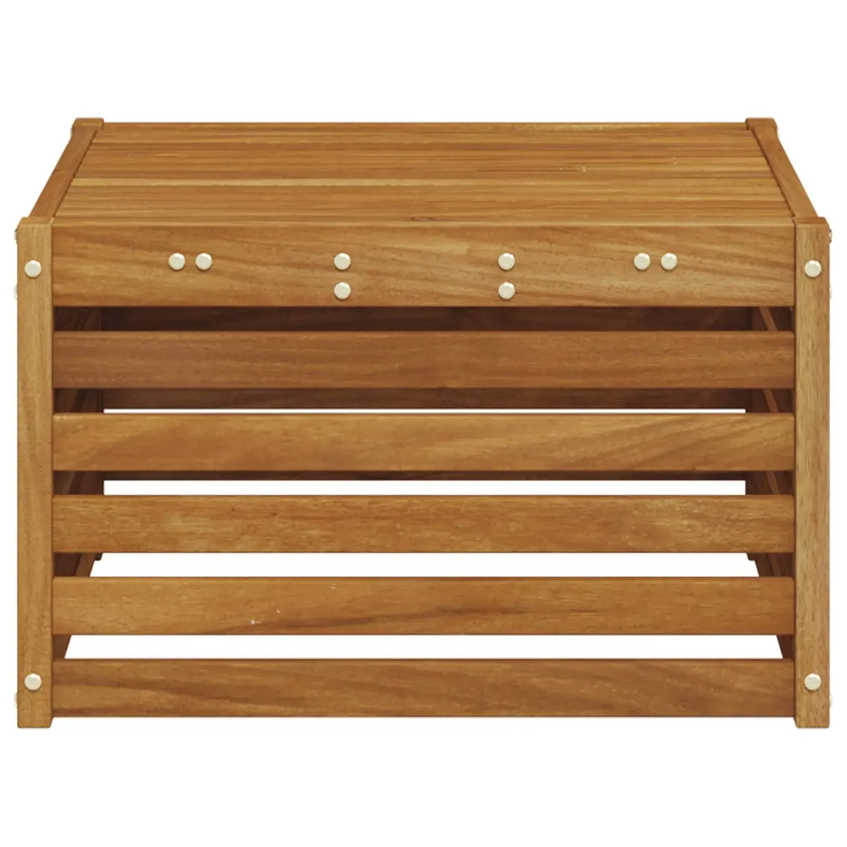 Outdoor Table Solid Acacia Wood Brown Modern Garden Furniture 59x59x37cm