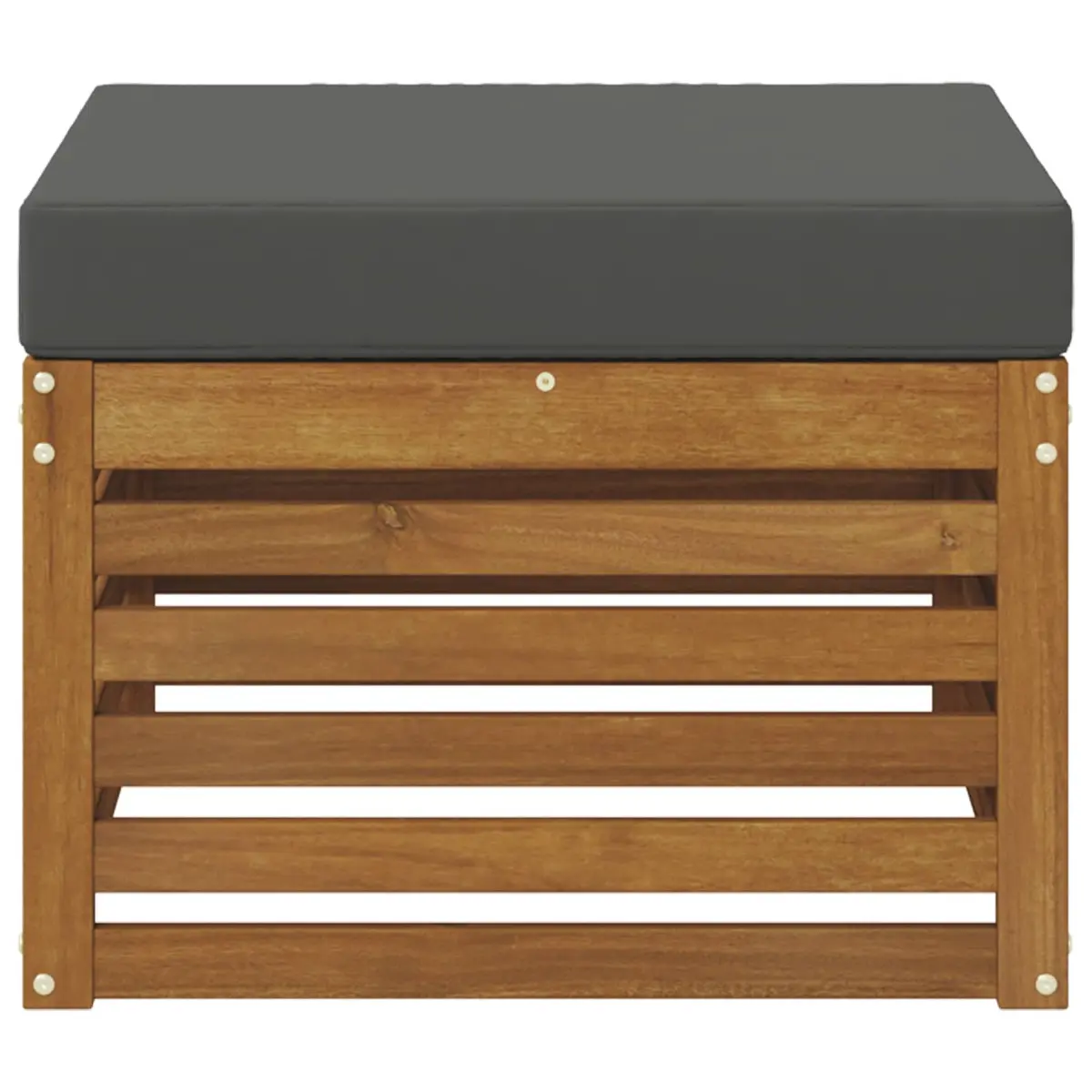 Outdoor Footstool Garden Patio Furniture Solid Acacia Wood Brown