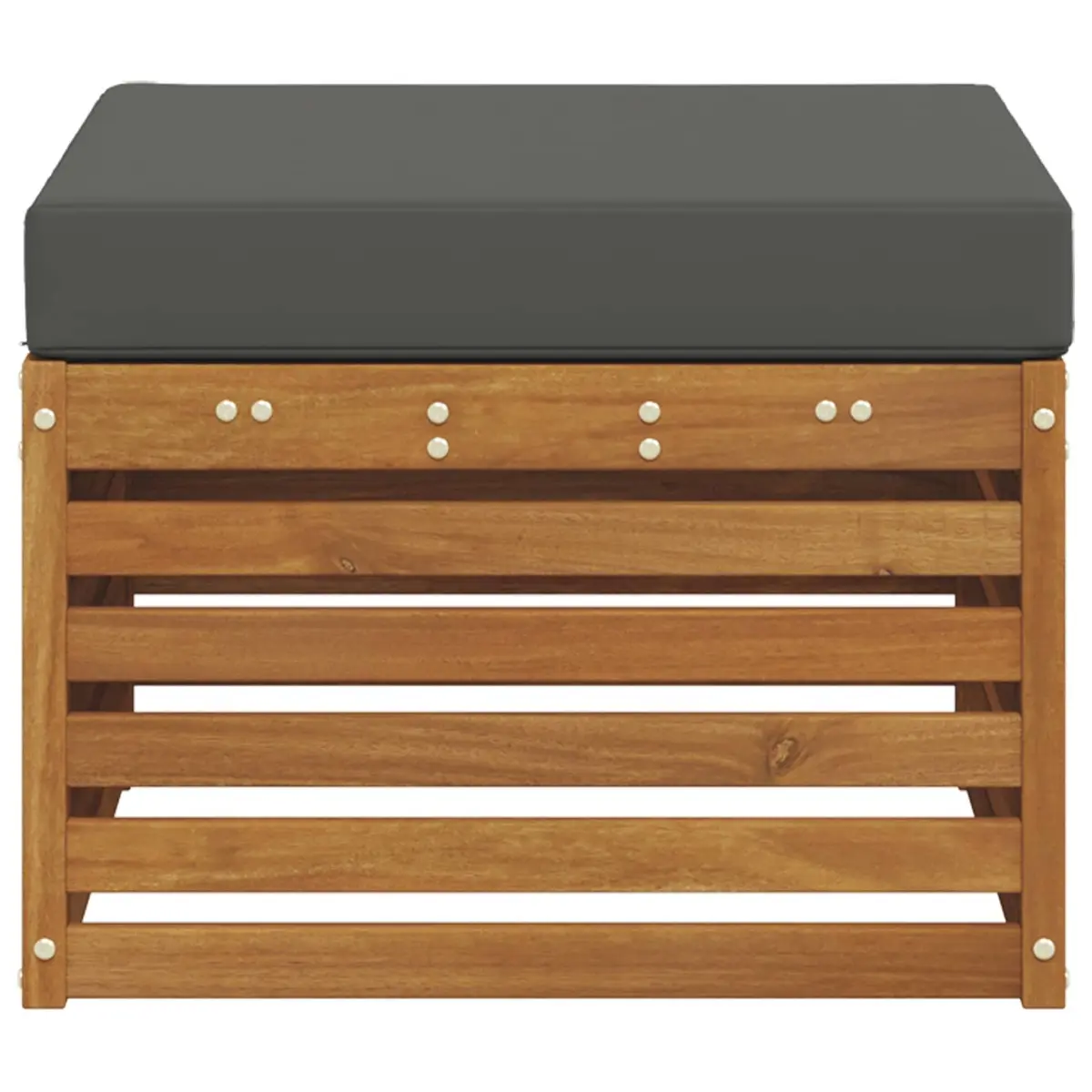 Outdoor Footstool Garden Patio Furniture Solid Acacia Wood Brown