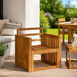 Specifications for Brown Outdoor Armrests 2 pcs 60 x 6 x 61 cm