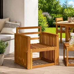 Specifications for Brown Outdoor Armrests 2 pcs 60 x 6 x 61 cm