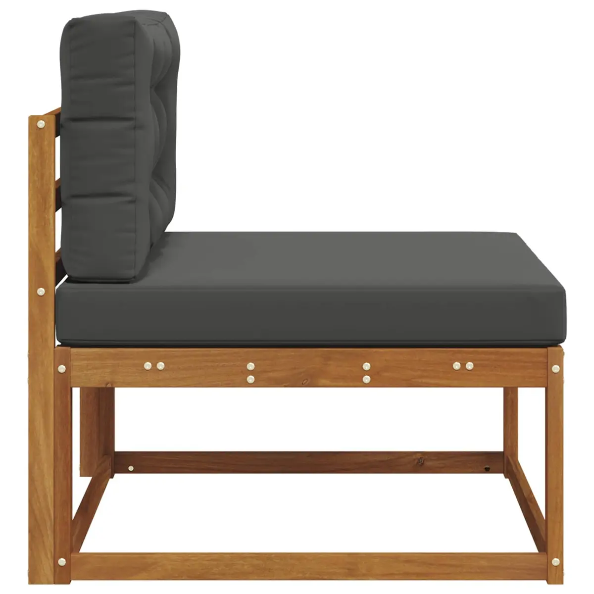 Outdoor Middle Sofa Sectional Unit Garden Patio Furniture Solid Wood