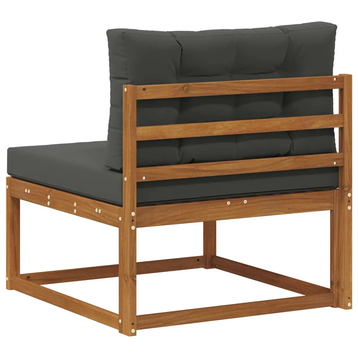 Outdoor Middle Sofa Sectional Unit Garden Patio Furniture Solid Wood