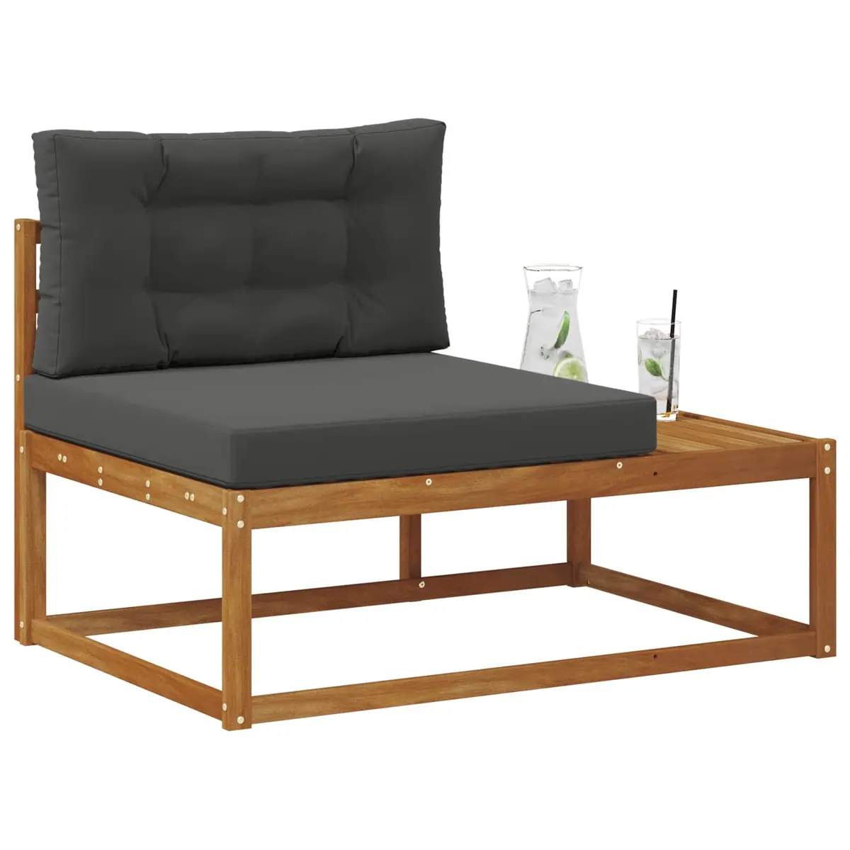 Brown Outdoor Sectional Sofa with Cushion