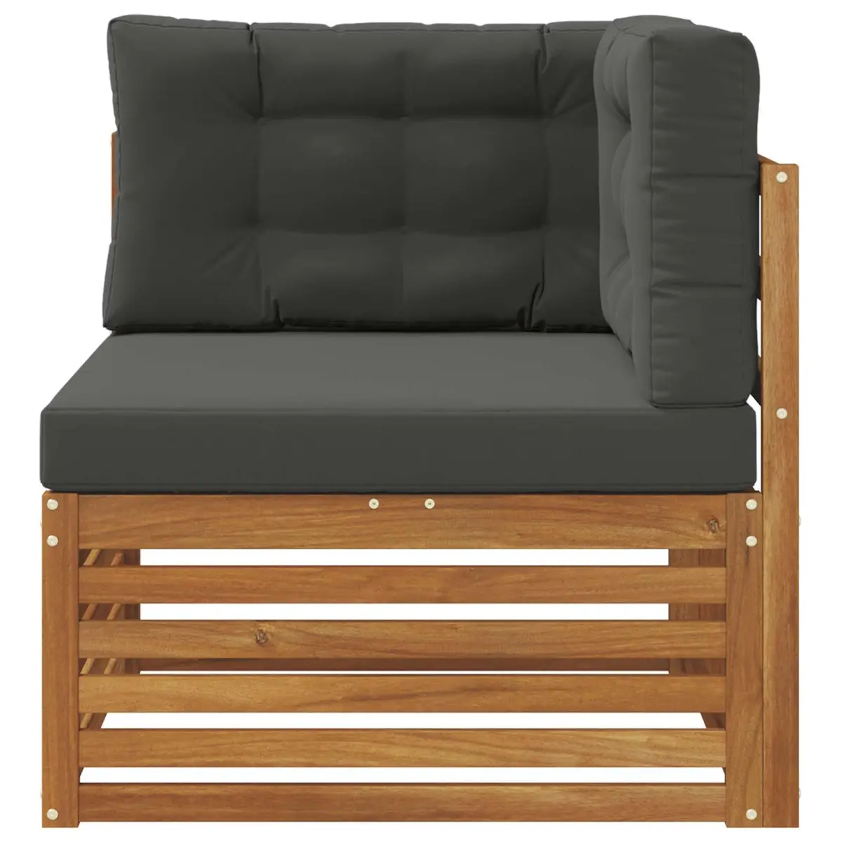 Outdoor Corner Sofa Sectional Garden Patio Furniture Solid Wood Lounge Seating
