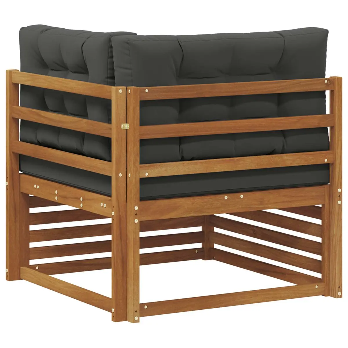 Outdoor Corner Sofa Sectional Garden Patio Furniture Solid Wood Lounge Seating