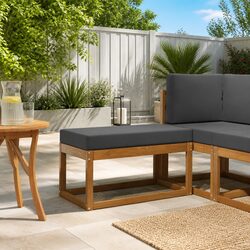 Outdoor Sectional Sofa Set Modular Seating Acacia Wood Garden Patio Furniture