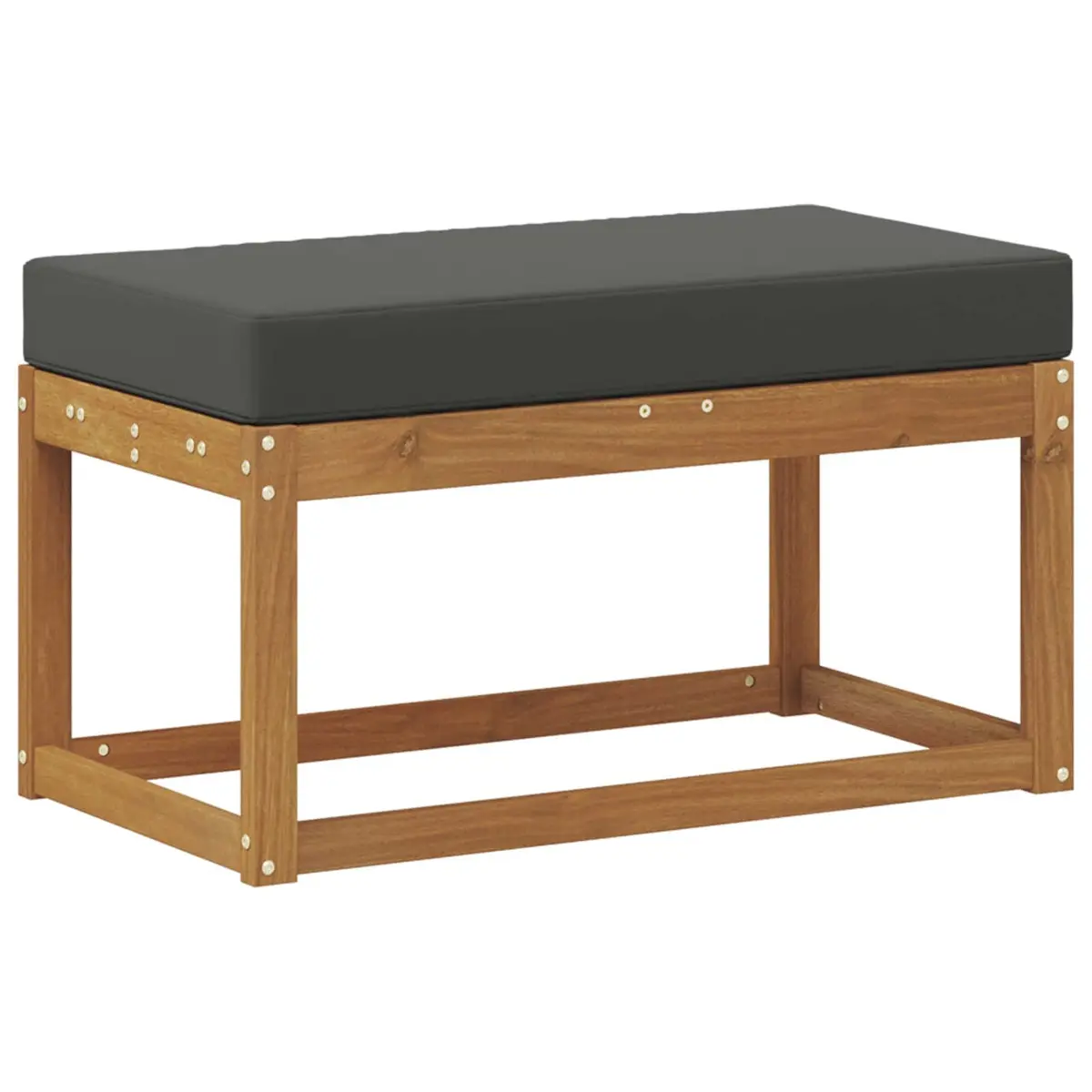 Outdoor Stool Bench Garden Patio Seat Natural Acacia Wood