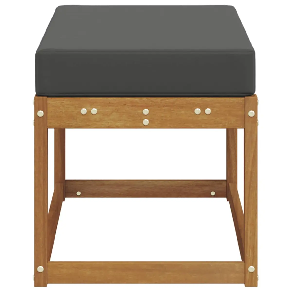 Outdoor Stool Bench Garden Patio Seat Natural Acacia Wood
