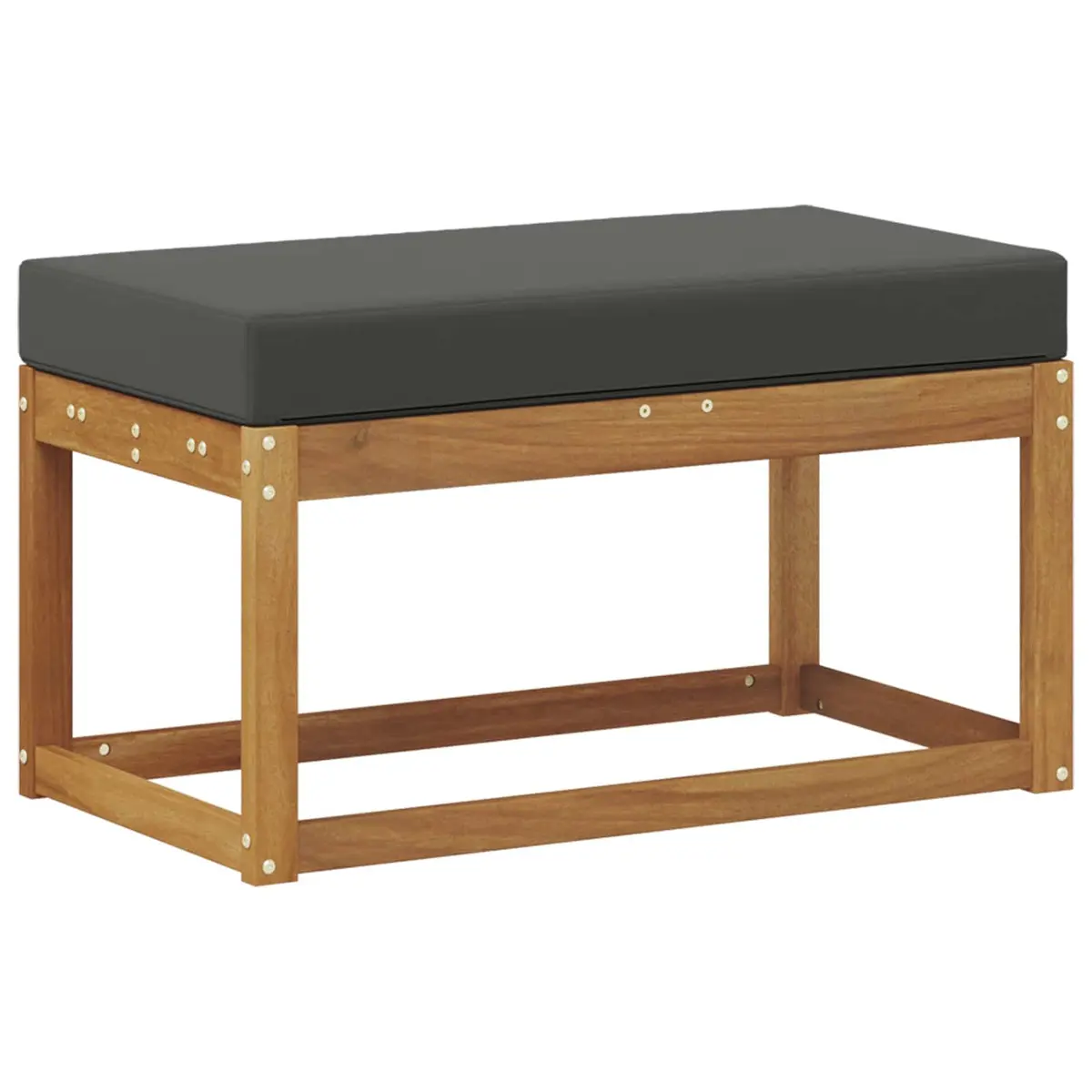 Outdoor Stool Bench Garden Patio Seat Natural Acacia Wood