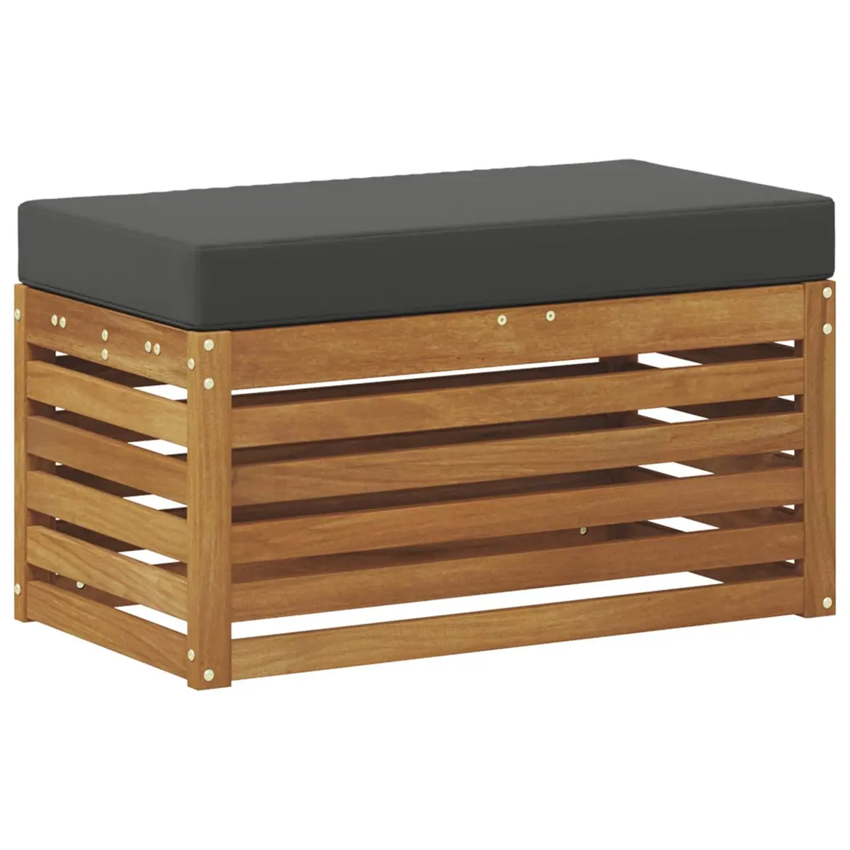 Outdoor Stool Bench Solid Acacia Wood Garden Patio Seat Natural Backyard Seating