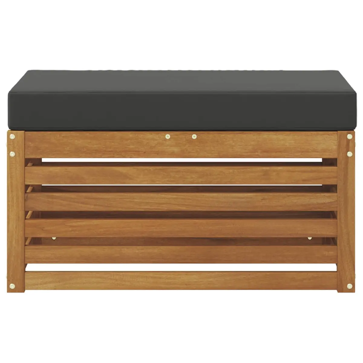 Outdoor Stool Bench Solid Acacia Wood Garden Patio Seat Natural Backyard Seating