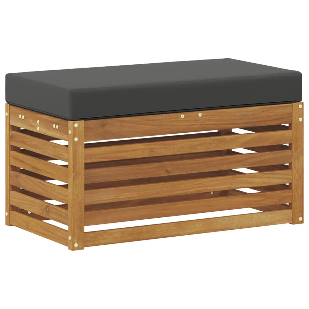 Outdoor Stool Bench Solid Acacia Wood Garden Patio Seat Natural Backyard Seating