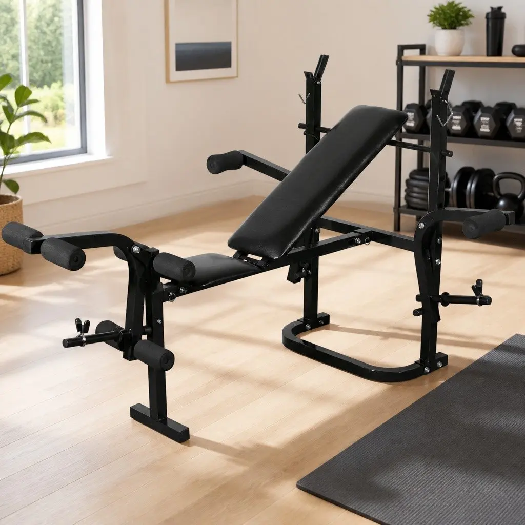 Weight Bench Adjustable Home Gym Fitness Equipment Black