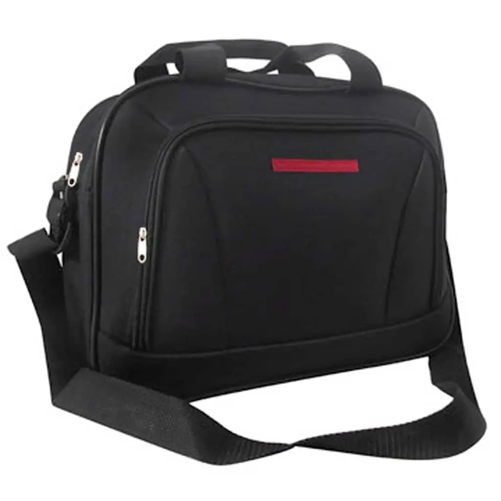 Black Lightweight Travel Luggage Set 5 Piece Trolley Suitcase with Telescopic Handles Smooth Rolling Wheels and Matching Travel Toiletry Bags