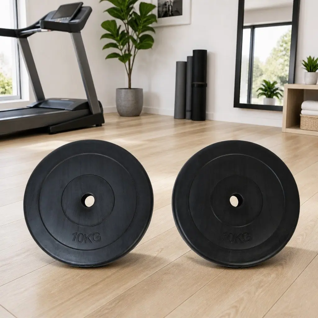 Weight Plates Home Gym 10 kg Black Pair