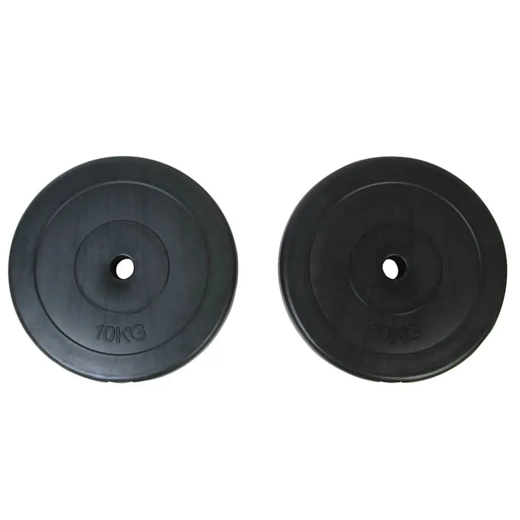 Weight Plates Home Gym 10 kg Black Pair