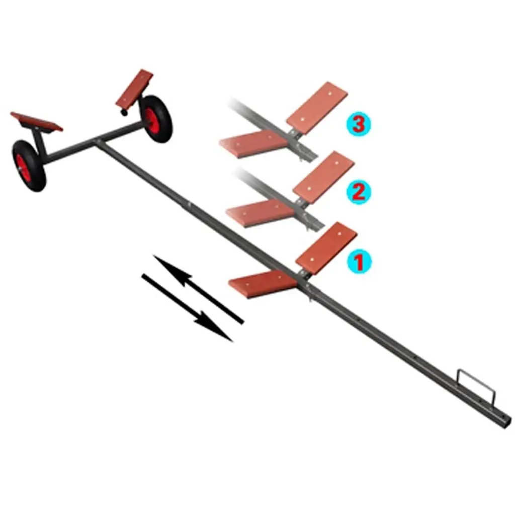Boat Trailer for Small Vessels 160 kg Capacity Adjustable Frame