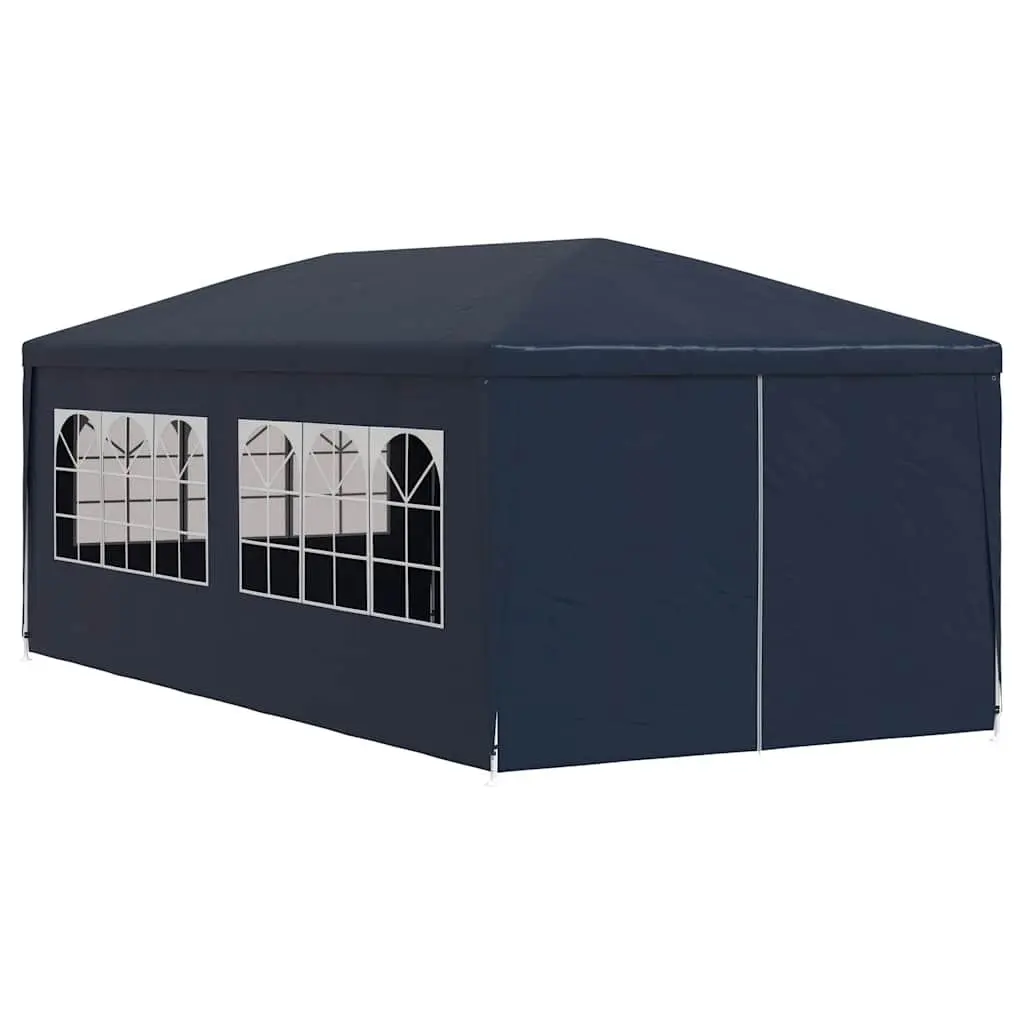 Party Tent Outdoor 3x6 m Blue Canopy Gazebo with Side Panels
