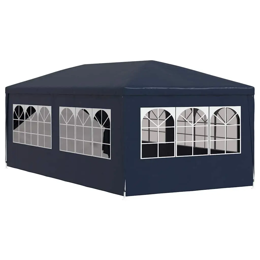 Party Tent Outdoor 3x6 m Blue Canopy Gazebo with Side Panels