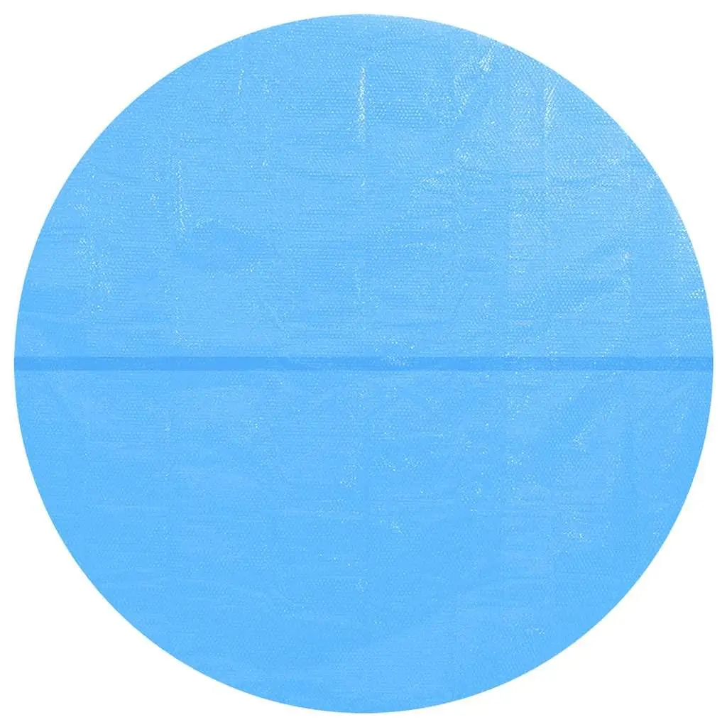 Floating Round Solar Pool Film for Swimming Pools 381cm PE Bubble Heat Retention Blue Cover