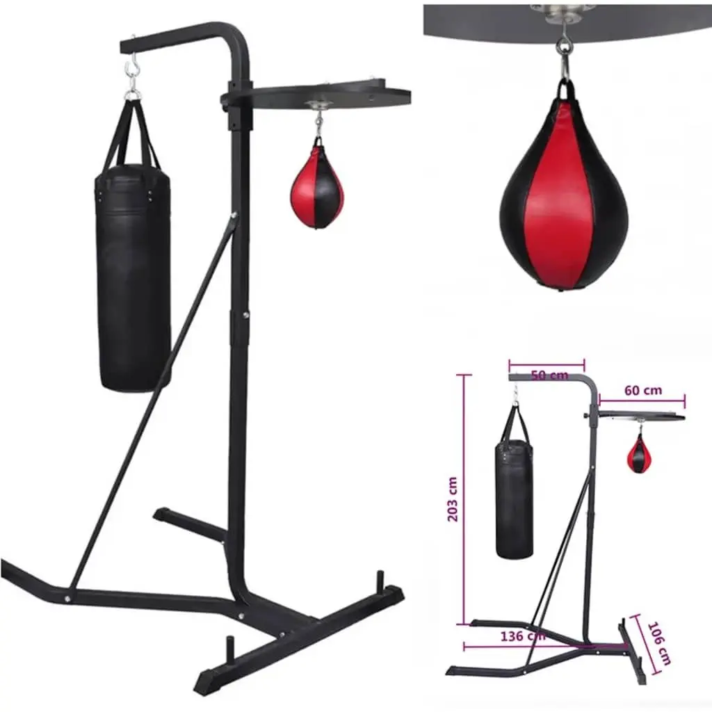 2 Way Boxing Stand Punching Bag Holder Speedball Platform Home Gym Training