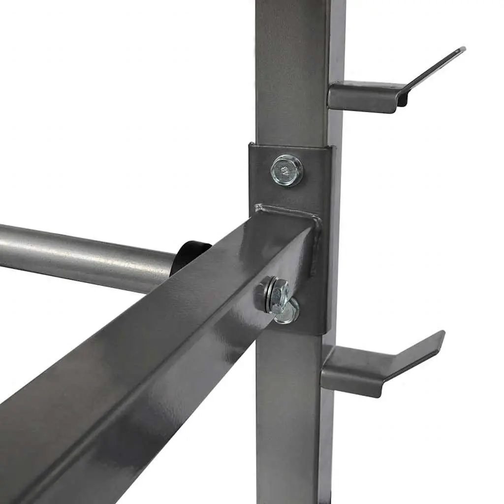 Dumbbell Barbell Rack Home Gym Black Steel Organizer 49 x 100 x 95 cm