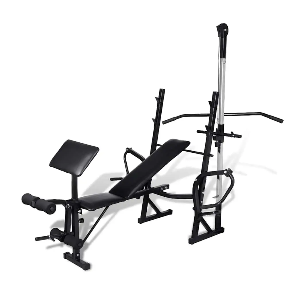 Fitness Workout Bench Grey Home Gym Exercise Equipment