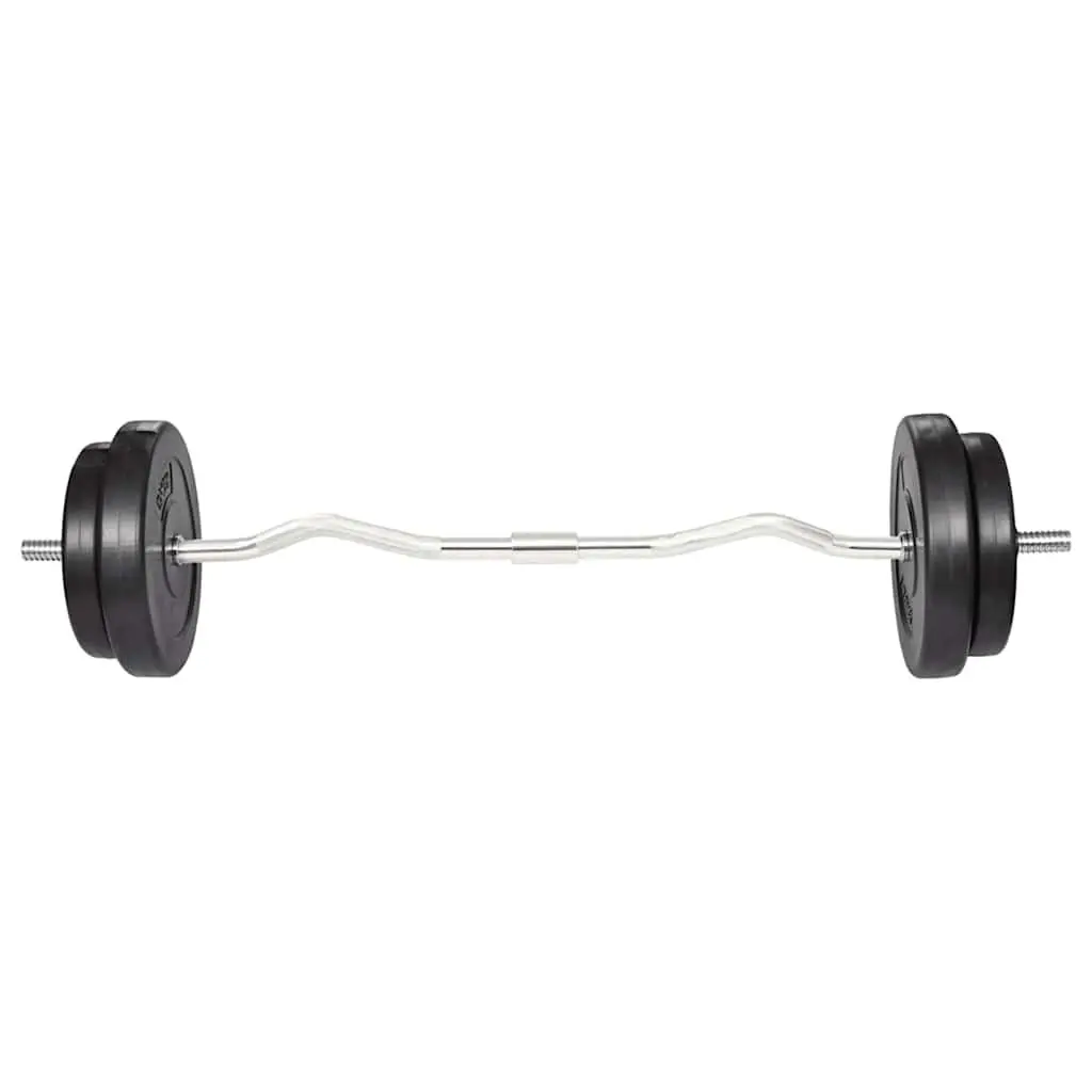 Curl Bar for Home Gym Strength Training 120cm 30kg Total