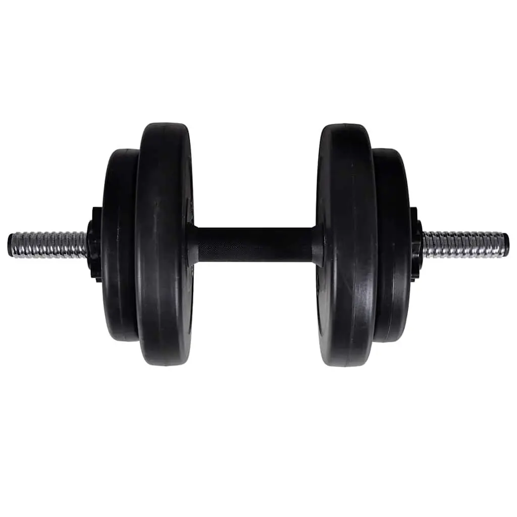 Barbell Dumbbell Set 60.5kg Chrome Plated Steel Weight Lifting Home Gym Exercise