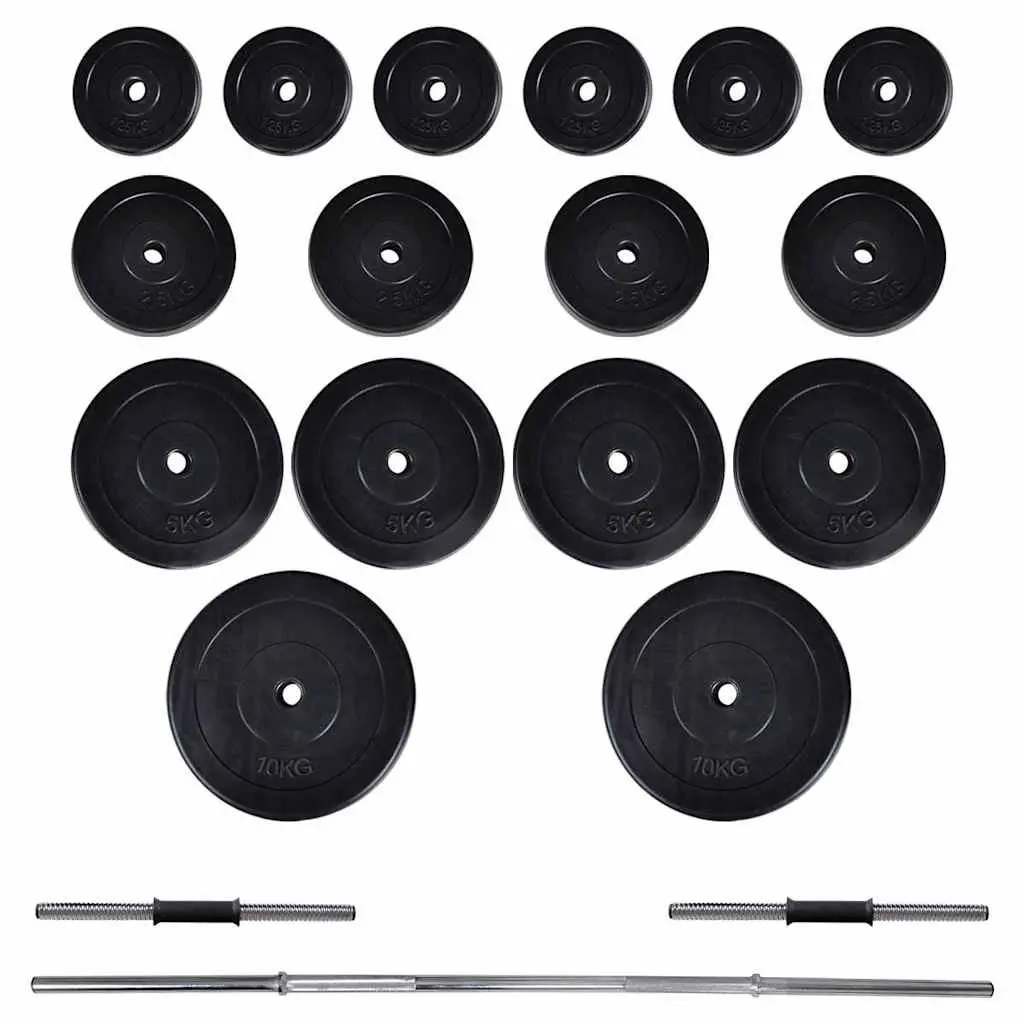 Barbell Dumbbell Set 60.5kg Chrome Plated Steel Weight Lifting Home Gym Exercise