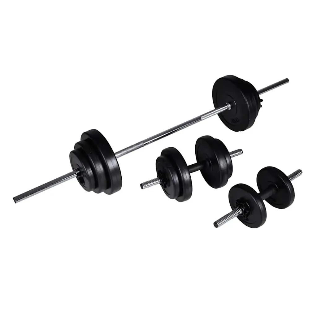 Barbell Dumbbell Weight Set Home Gym 30.5kg