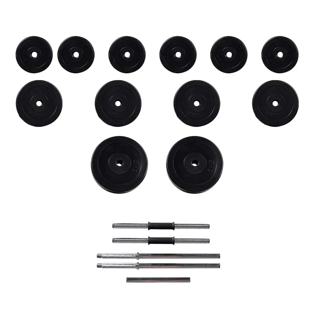 Barbell Dumbbell Weight Set Home Gym 30.5kg