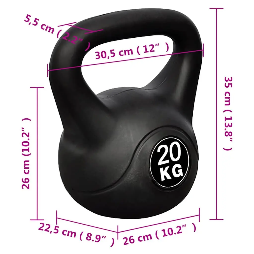 Kettlebell 20 kg Strength Training Home Gym Equipment