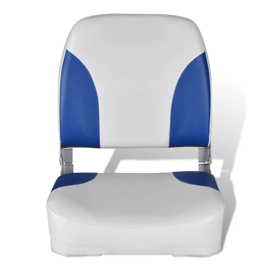 Blue and White Foldable Boat Seat