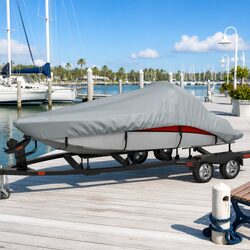 Boat Storage Cover Grey 519-580cm Length Heavy Duty Water Repellent Mooring