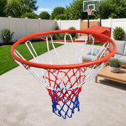 45cm Basketball Rim and Net Set for Indoor/Outdoor Use