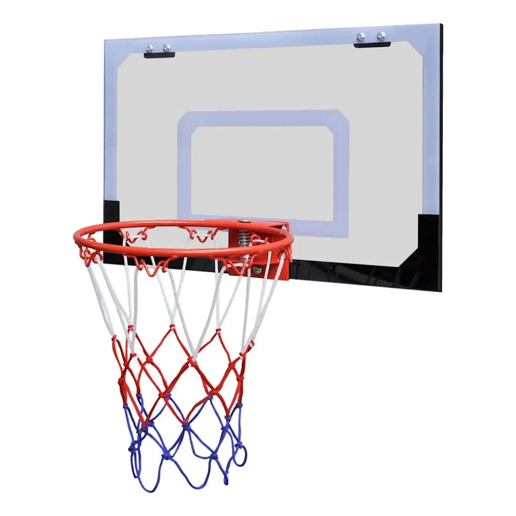 Indoor Mini Basketball Hoop Set for Dorm Office Patio Bedroom Detachable Backboard Rim Net Ball Pump Orange