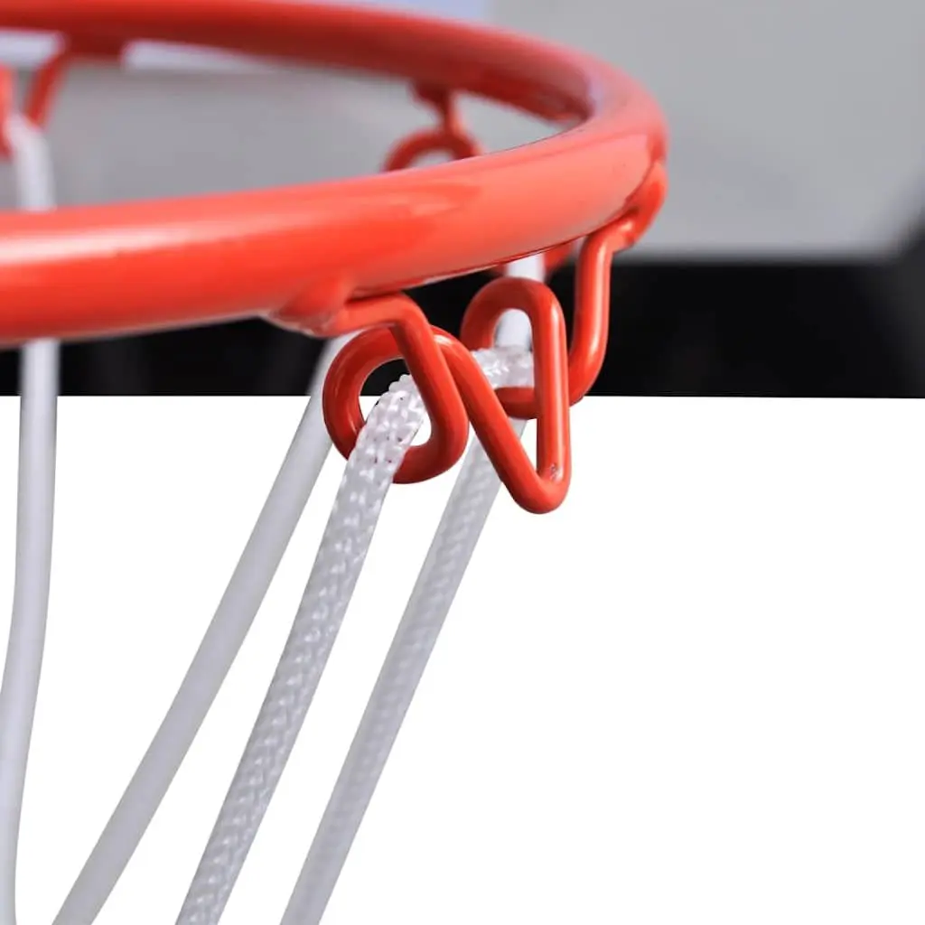 Indoor Mini Basketball Hoop Set for Dorm Office Patio Bedroom Detachable Backboard Rim Net Ball Pump Orange