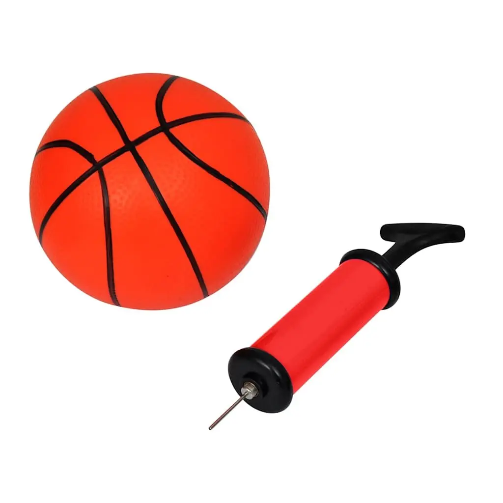 Indoor Mini Basketball Hoop Set for Dorm Office Patio Bedroom Detachable Backboard Rim Net Ball Pump Orange