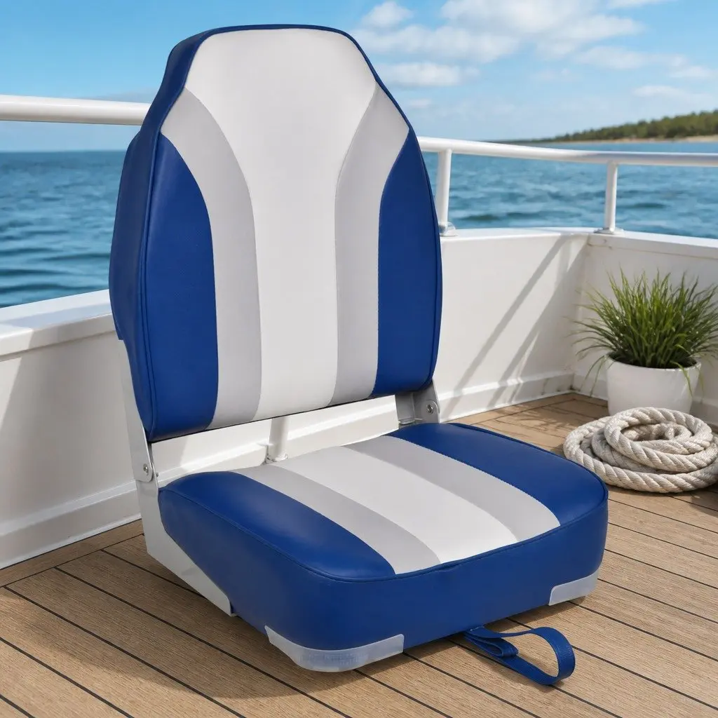 Waterproof Foldable Boat Chair with High Backrest