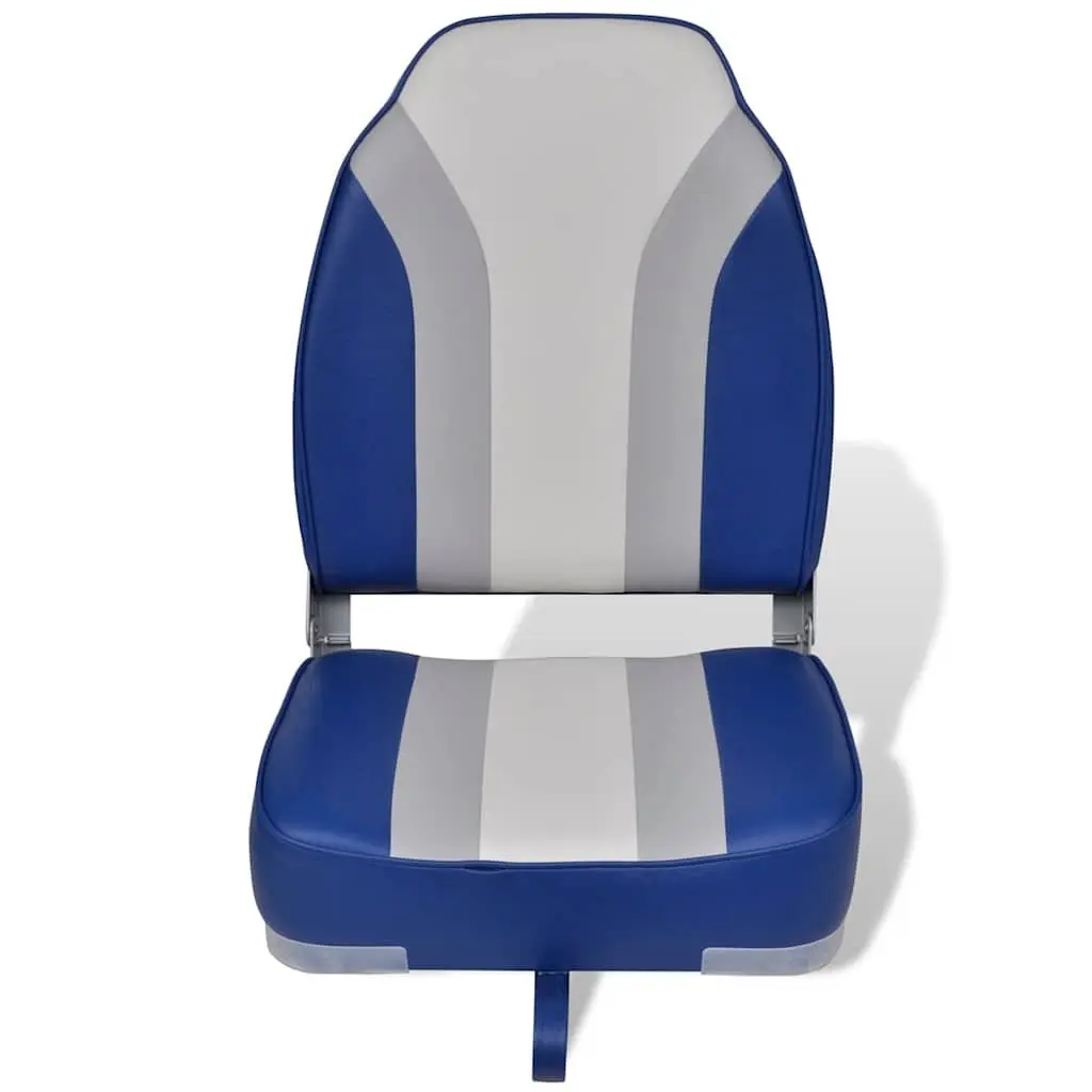 Foldable Waterproof Boat Chair High Backrest for Marine Use Blue