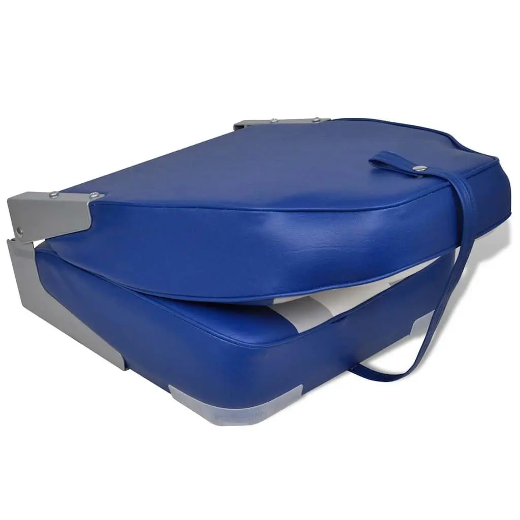 Foldable Waterproof Boat Chair High Backrest for Marine Use Blue