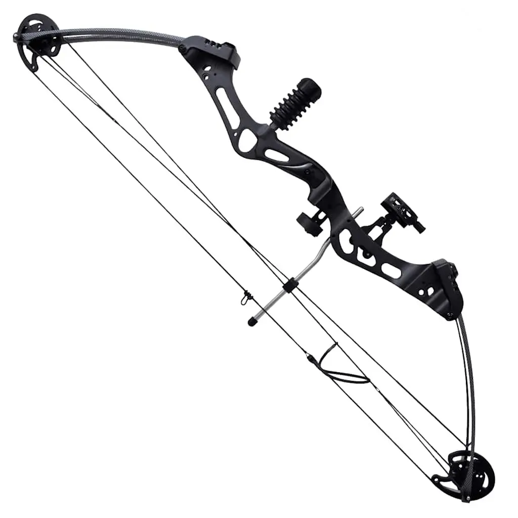 Compound Bow for Hunting and Target Archery Adjustable Draw Weight 40-50 lbs 35 Inches Black