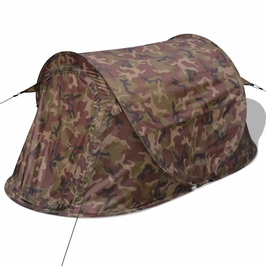 2-Person Pop-Up Camping Tent Silver Lightweight Portable Festival Outdoor Quick