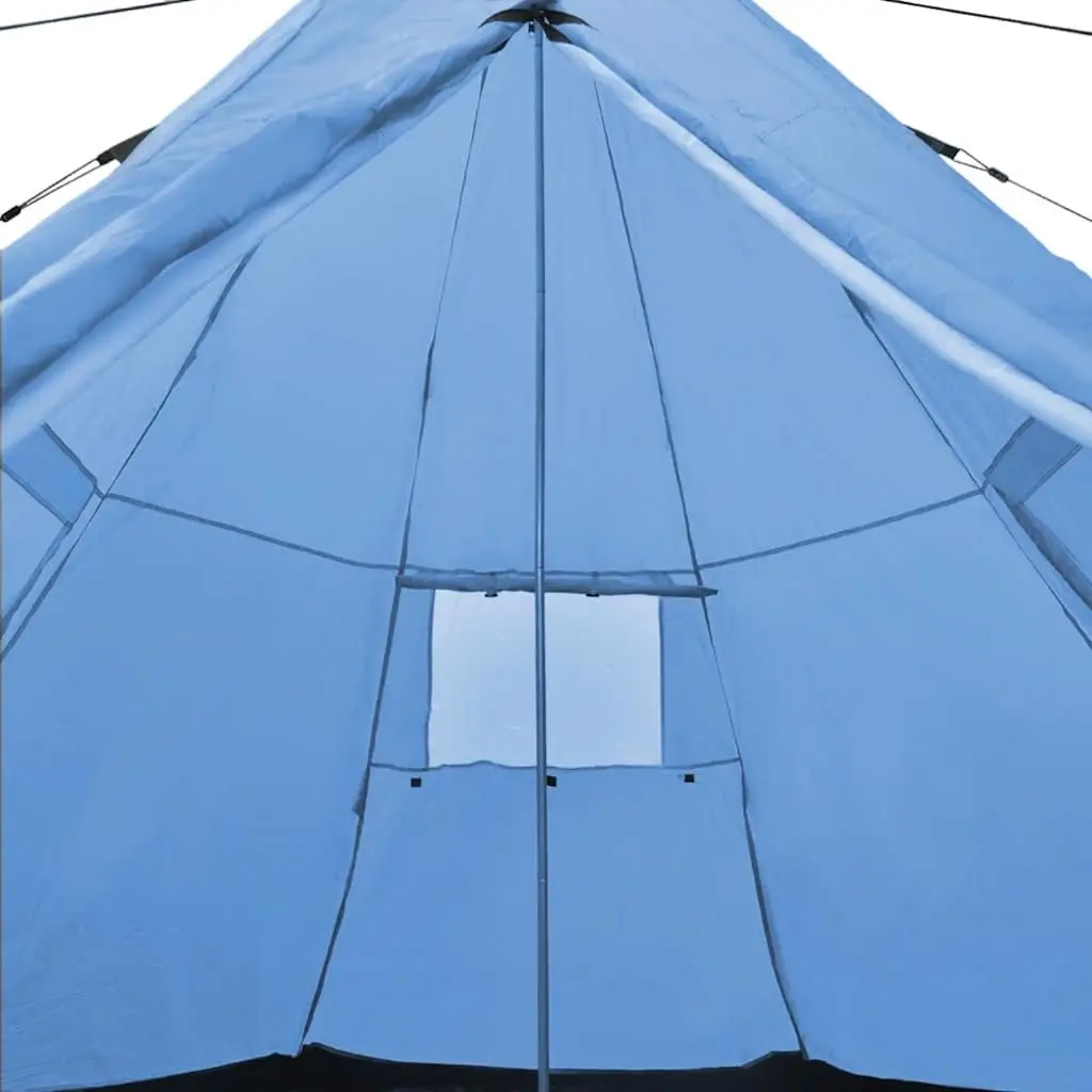 4-Person Tent Blue Tipi Style Outdoor Camping Hiking Shelter