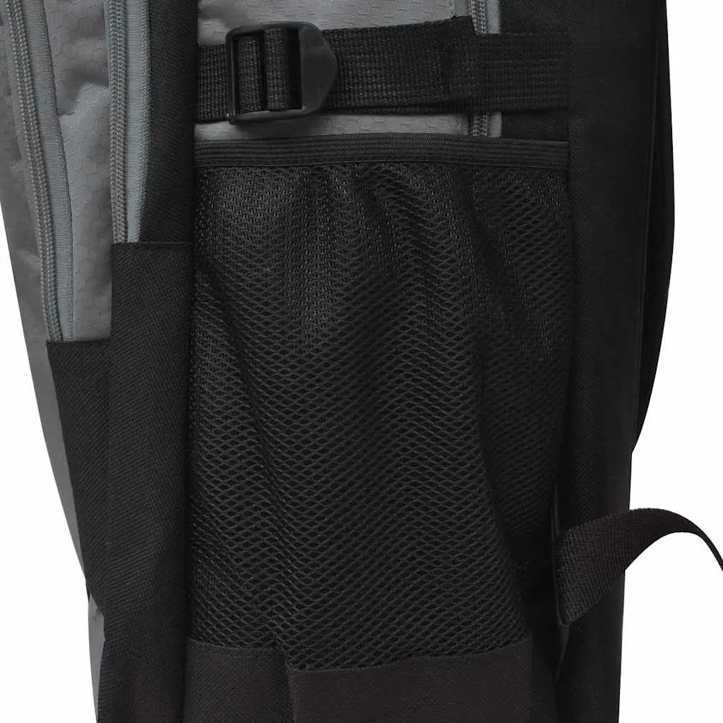 School Backpack 40L Grey Large Capacity Book Bag Shoulder Straps Compartments
