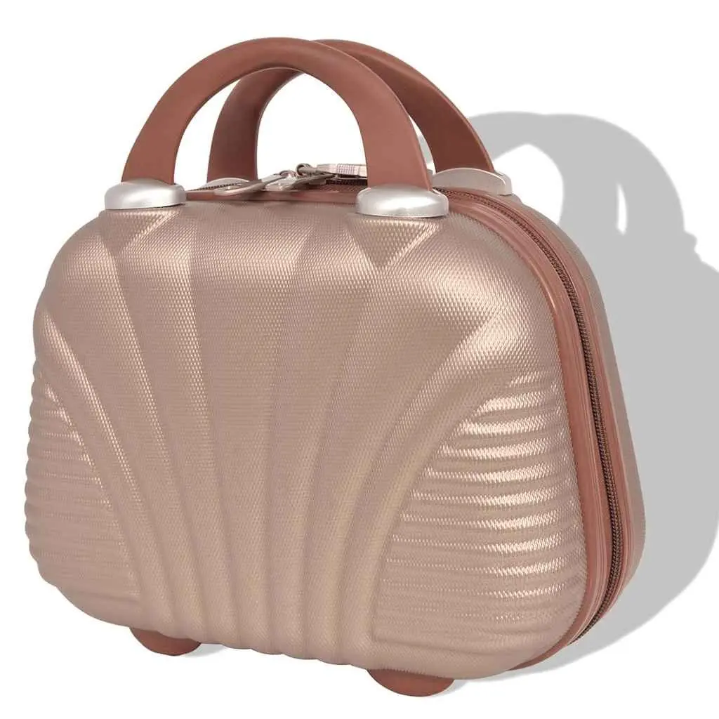 Hardcase Trolley Luggage Set for Travel Pink 4 Piece