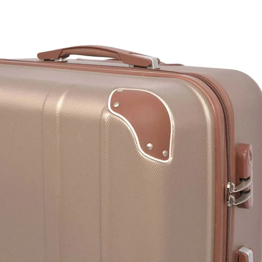 Hardcase Trolley Luggage Set for Travel Pink 4 Piece